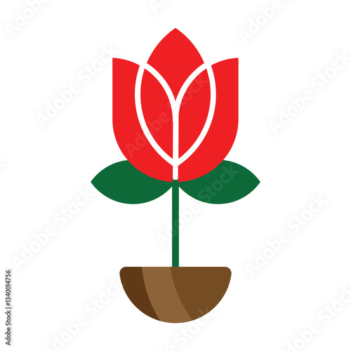 A single red rose 