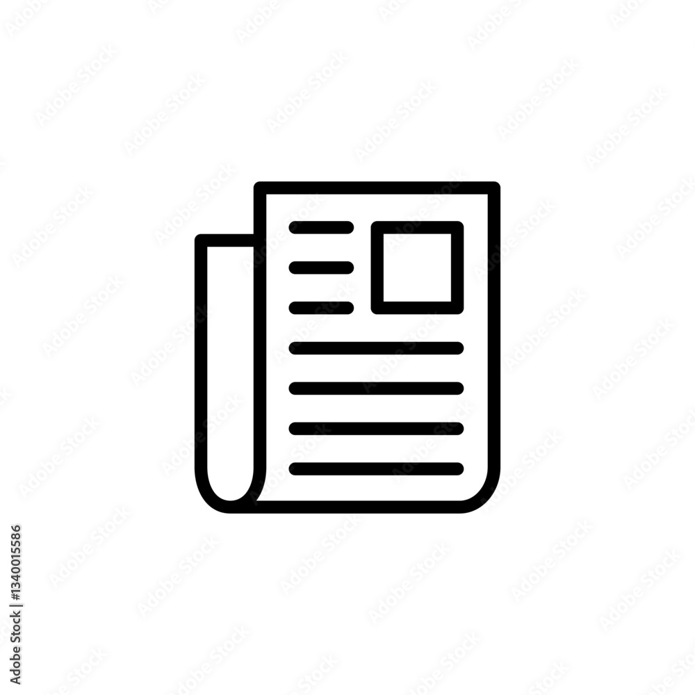 Newspaper icon logo design. news paper sign and symbolign Newspaper icon logo design. news paper sign and symbolign