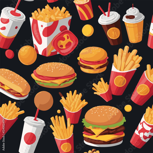 fastfood, fast, snack, meal, food, lunch, burger, dinner, background, delicious, meat, american, menu, unhealthy, restaurant, isolated, cheeseburger, junk, set, hamburger, fat, sandwich, tasty, eat, c