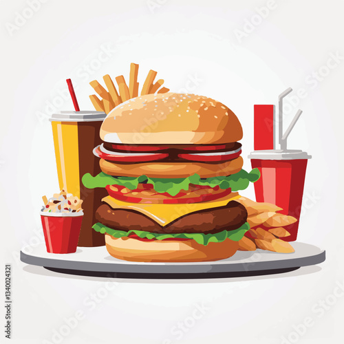 fastfood, fast, snack, meal, food, lunch, burger, dinner, background, delicious, meat, american, menu, unhealthy, restaurant, isolated, cheeseburger, junk, set, hamburger, fat, sandwich, tasty, eat, c