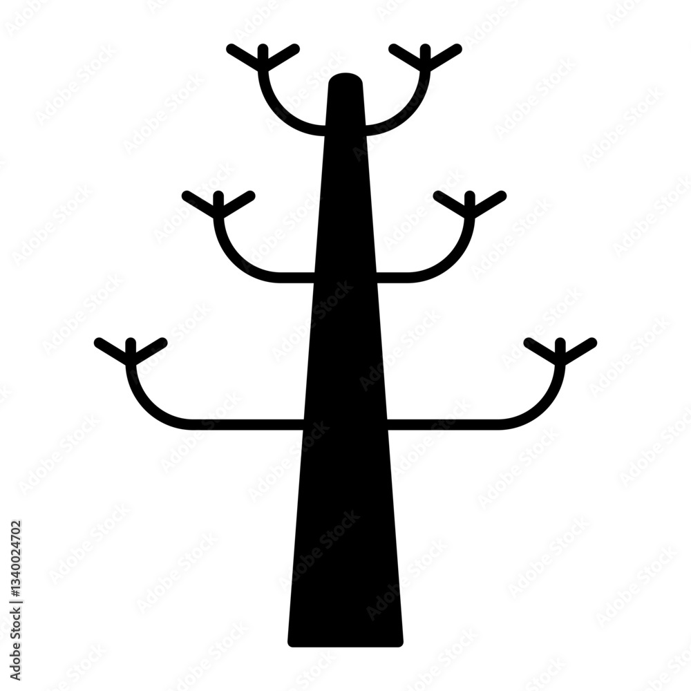 Obraz premium tree black icon