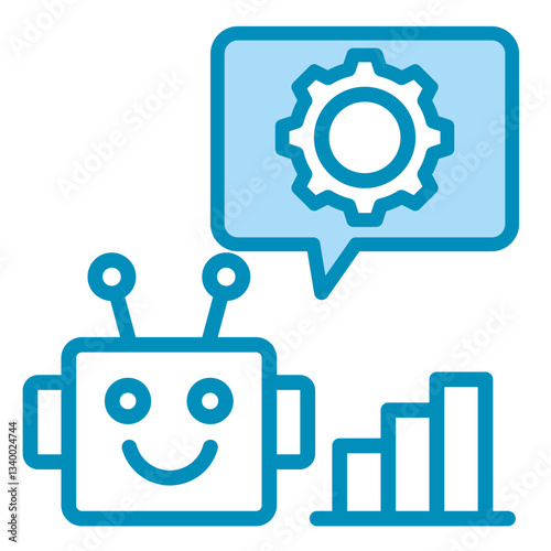 Ai Chatbot Assistance  Icon Element For Design	