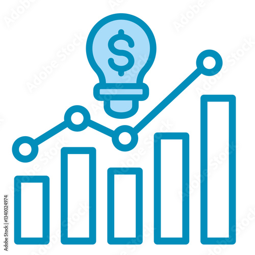 Business Growth Metrics  Icon Element For Design	