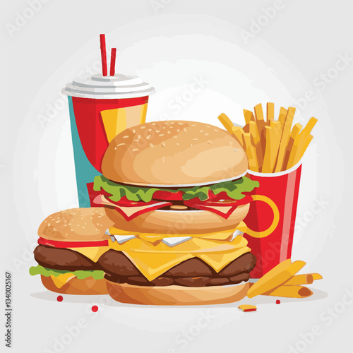 fastfood, fast, snack, meal, food, lunch, burger, dinner, background, delicious, meat, american, menu, unhealthy, restaurant, isolated, cheeseburger, junk, set, hamburger, fat, sandwich, tasty, eat, c