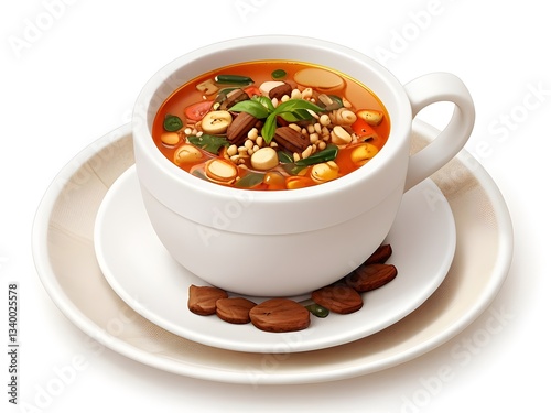 tomato soup with beans,Ai generated 