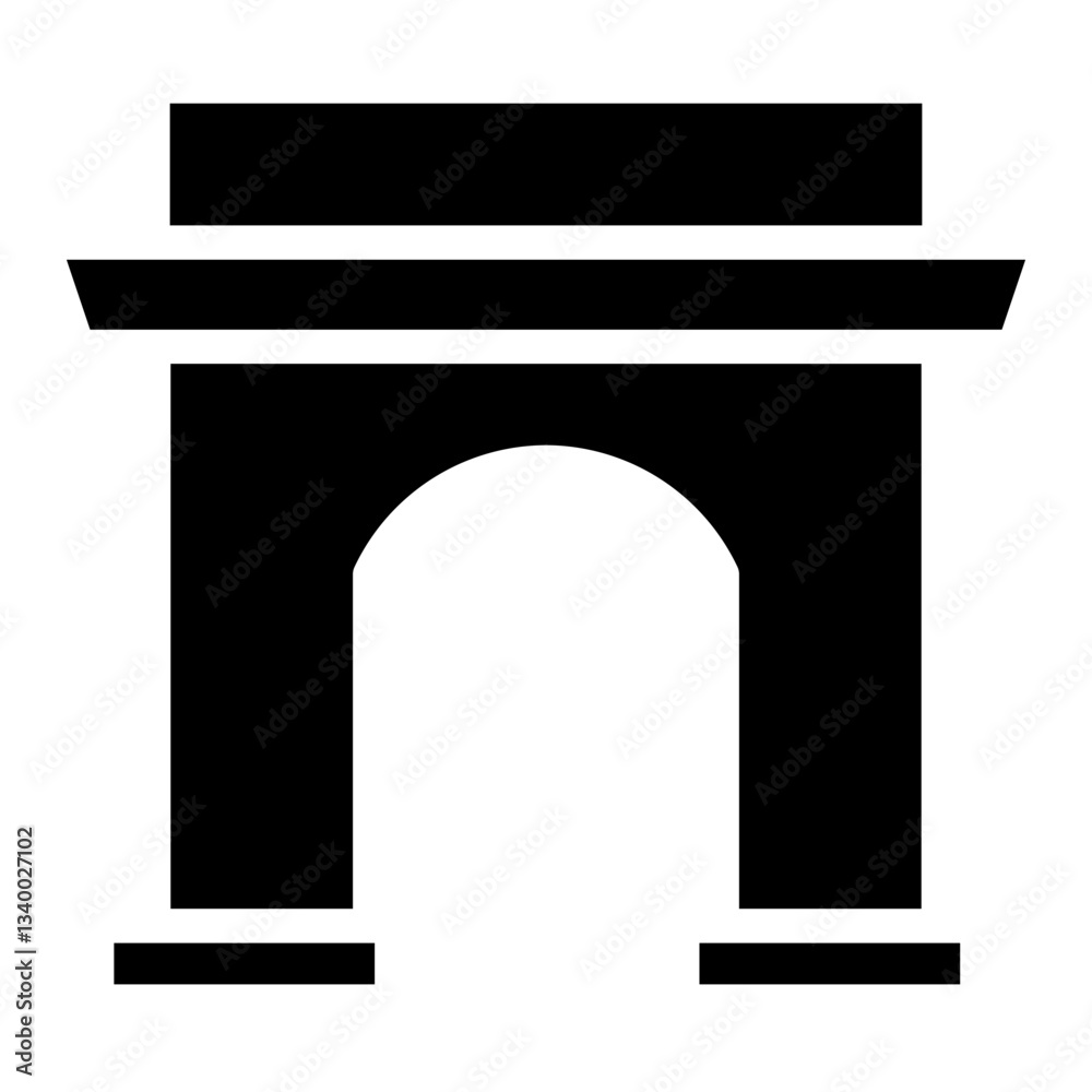 Fototapeta premium Holiday Nation Arch Glyph Icon