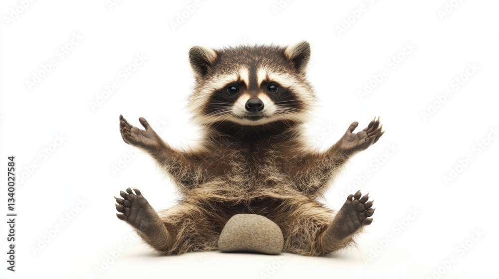 Obraz premium Playful Baby Raccoon Pose