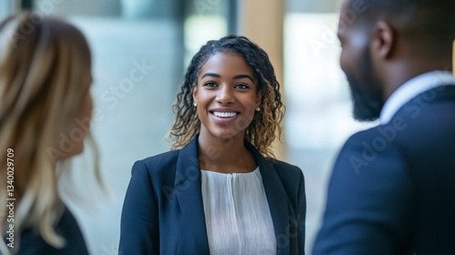 Professional Woman in Conversation