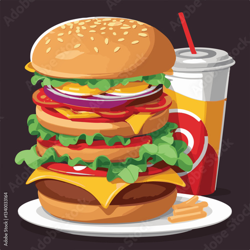 fastfood, fast, snack, meal, food, lunch, burger, dinner, background, delicious, meat, american, menu, unhealthy, restaurant, isolated, cheeseburger, junk, set, hamburger, fat, sandwich, tasty, eat, c