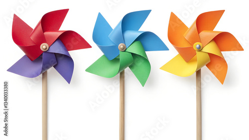 Colorful Paper Pinwheels A Whimsical Spin on Decorations and Play