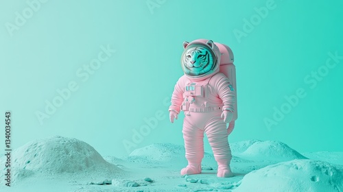Space Pastel Blue Moment Right Astronaut Tiger Green