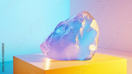 Space Pastel Blue Moment Tiny Right Stand Glass Text