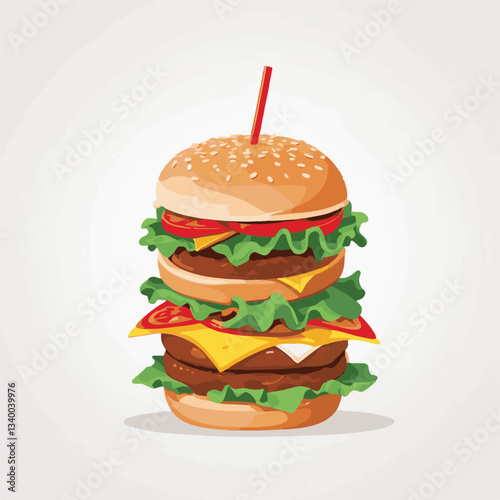 food, meal, restaurant, fast, burger, snack, dinner, hamburger, meat, isolated, lunch, menu, tasty, cheeseburger, fast food, delicious, fastfood, sandwich, set, drink, unhealthy, vector, pizza, eat, b