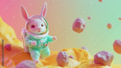 Wallpaper Mural Space Pastel Lavender View Rabbit Tiny Green Right Torontodigital.ca