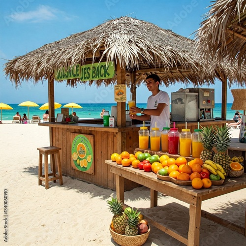 Juice bar on beach