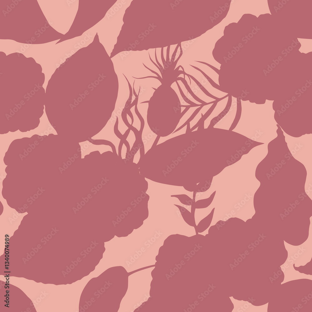 Tropical pattern, floral, leaves. Digital print in Repeat (rapport), Resolution 300 DPI, ideal for fashion, decoration and stationery. Tropical pattern, floral, leaves. Digital print in Repeat (rapport), Resolution 300 DPI, ideal for fashion, decoration and stationery.