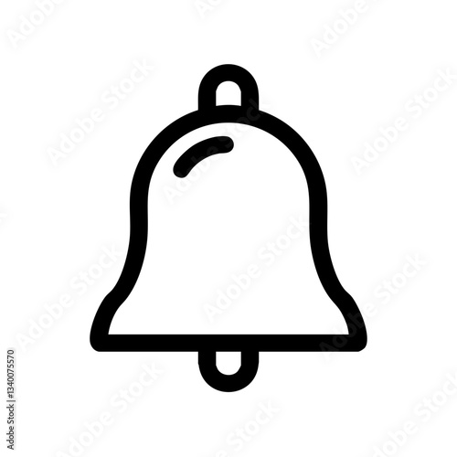 Simple bell icon in black outline against a white background  