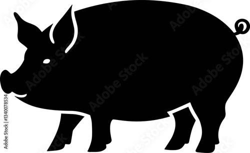 Show Pig Silhouette Illustration