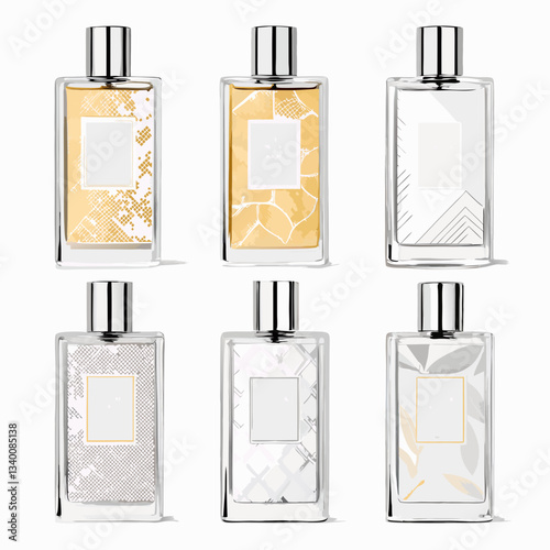 set of perfume bottles