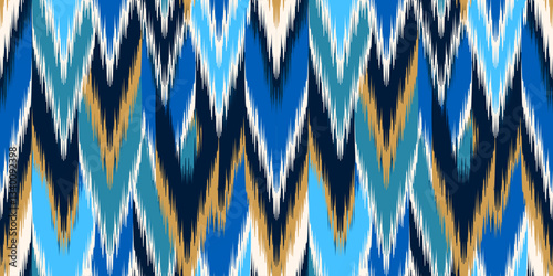 Ethnic ikat seamless pattern.beautiful pattern. floral embroidery, bohemian style, abstract flower art print. ethnic ikat abstract art. seamless fabric. ikat design for fabric, wallpaper, clothing.	