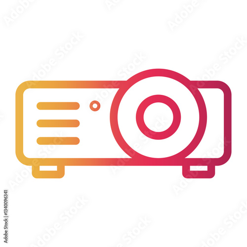 projector Line Gradient Icon
