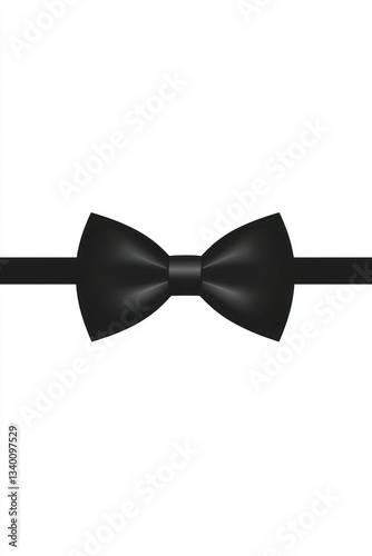 Solid black bow tie icon on white