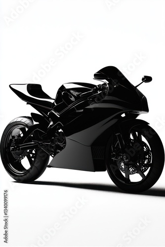 Solid black motorcycle icon on white