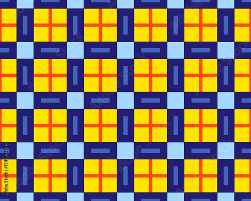 Oriental ethnic seamless repeatable pattern traditional geometric lines stripes background Design