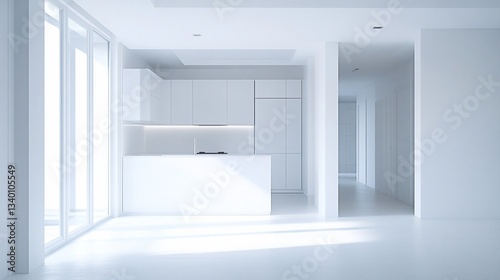 Wallpaper Mural Modern, minimalistic kitchen with bright, open space. Torontodigital.ca