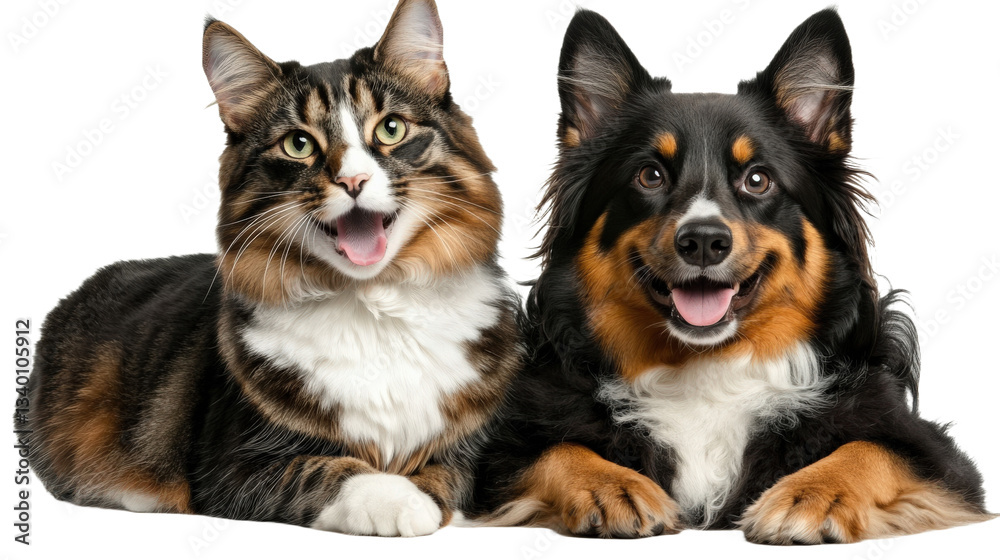 Obraz premium A dog and a cat together