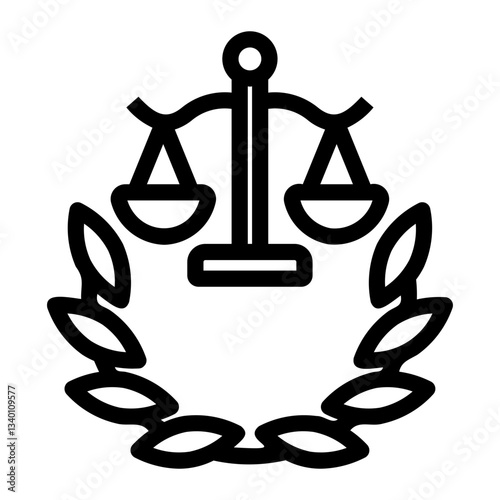 justice Line Icon