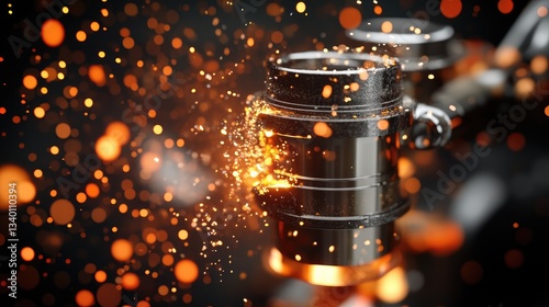 A high-speed capture of a misfiring engine, showing fuel combustion issues