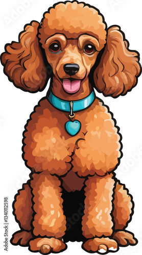 Stylish Black and Red Poodle Dog Set, Perfect for Art Prints, Gifts & Pet Owners