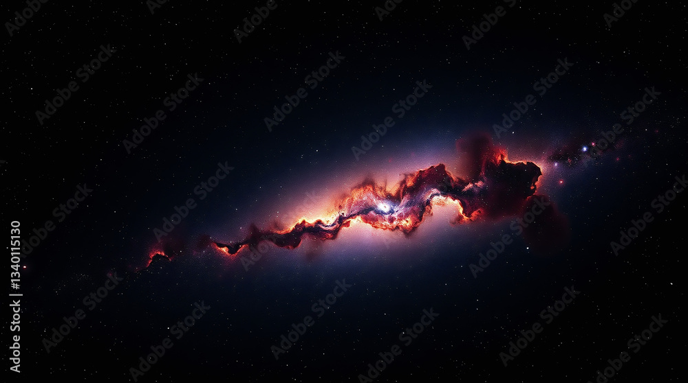 Obraz premium Dark blue purple black starry space background galaxy wallpaper