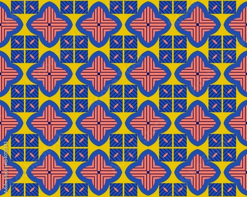 Wallpaper Mural Oriental ethnic seamless repeatable pattern traditional geometric lines stripes background Design Torontodigital.ca