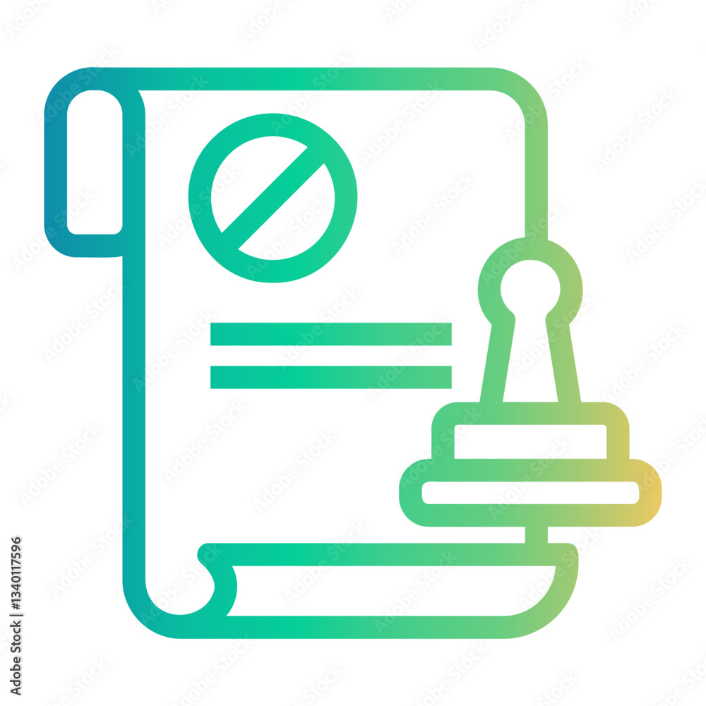 Obraz premium notary Line Gradient Icon