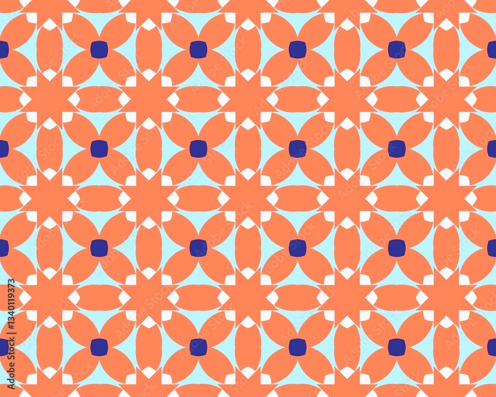 Fototapeta premium Oriental ethnic geometric seamless Tile pattern made with various traditional elements style design