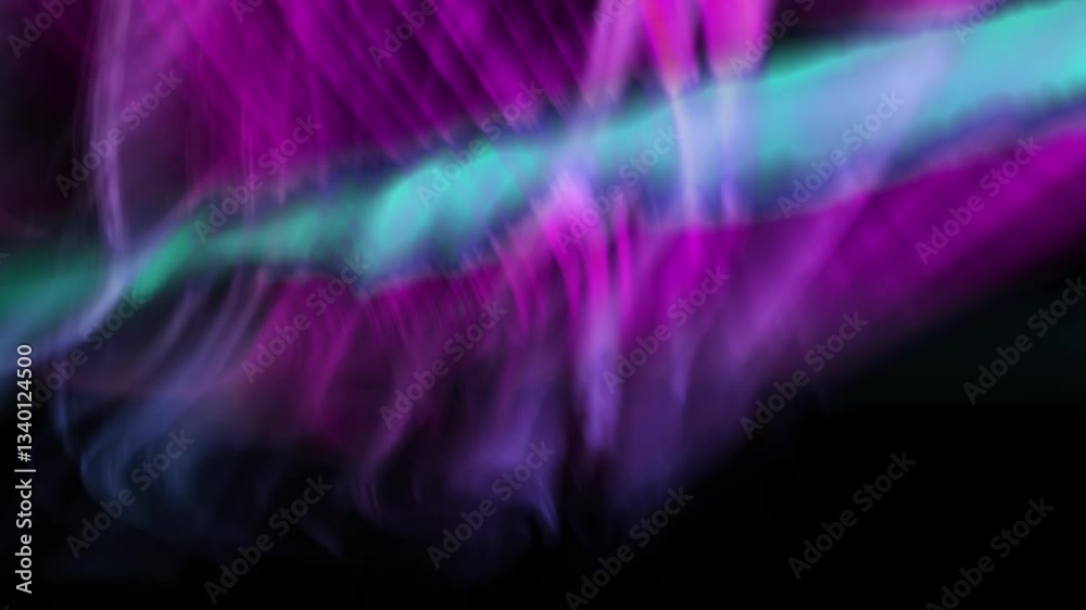 Celestial Aurora Dance Purple and Green Loop Animation