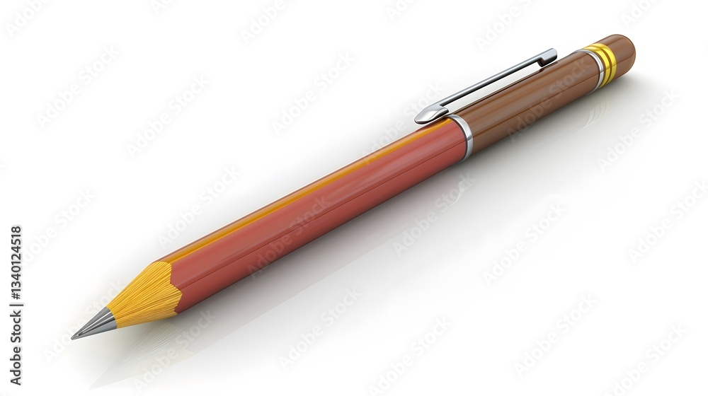 A 3D-rendered checklist with a pencil and a checkmark A 3D-rendered checklist with a pencil and a checkmark