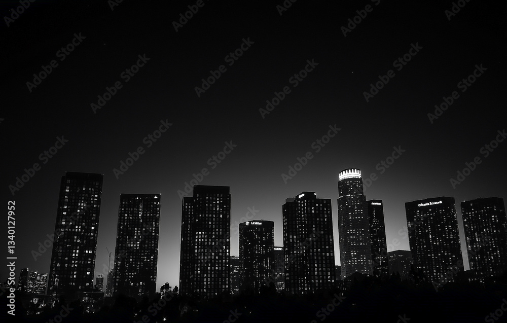 Fototapeta premium night city skyline