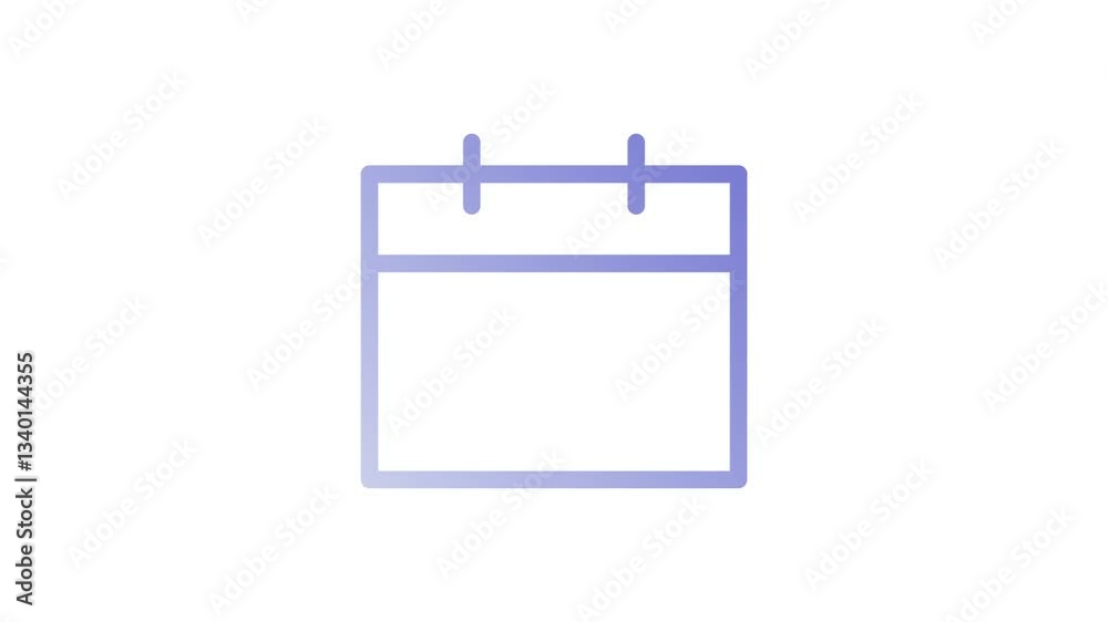 Animated Calendar Icon – Minimalist Event Scheduling Motion Animated Calendar Icon – Minimalist Event Scheduling Motion
