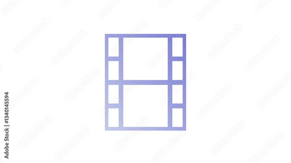 Animated Film Strip Icon – Minimalist Video Reel Motion Animated Film Strip Icon – Minimalist Video Reel Motion