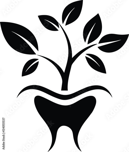 Sustainable Oral Care Logo with a Tree and Water Element