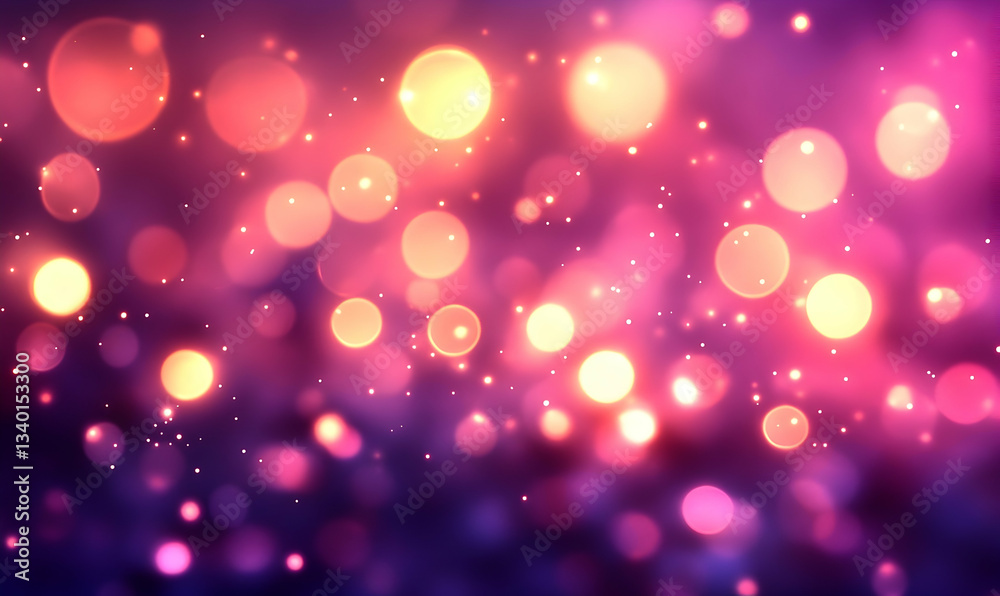 Enchanting Symphony of Light: Abstract Pink and Golden Bokeh Spectacle Enchanting Symphony of Light: Abstract Pink and Golden Bokeh Spectacle