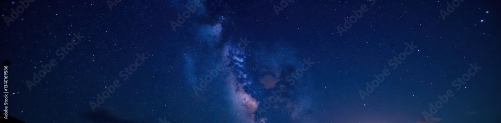 Fototapeta premium starry night sky with twinkling stars on dark background, stars, cosmos