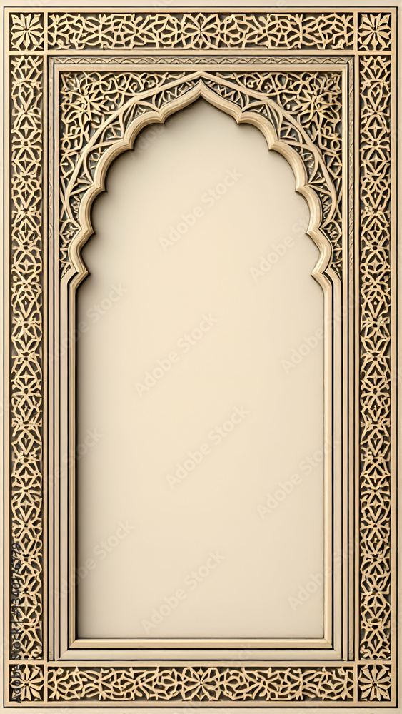 Obraz premium Ramadan Border frame illustration copy space area
