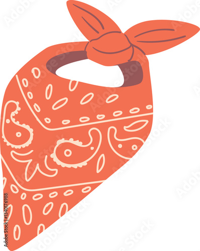 Cowboy scarf bandana vector illustration