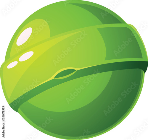 Lollipop caramel candy ball vector illustration
