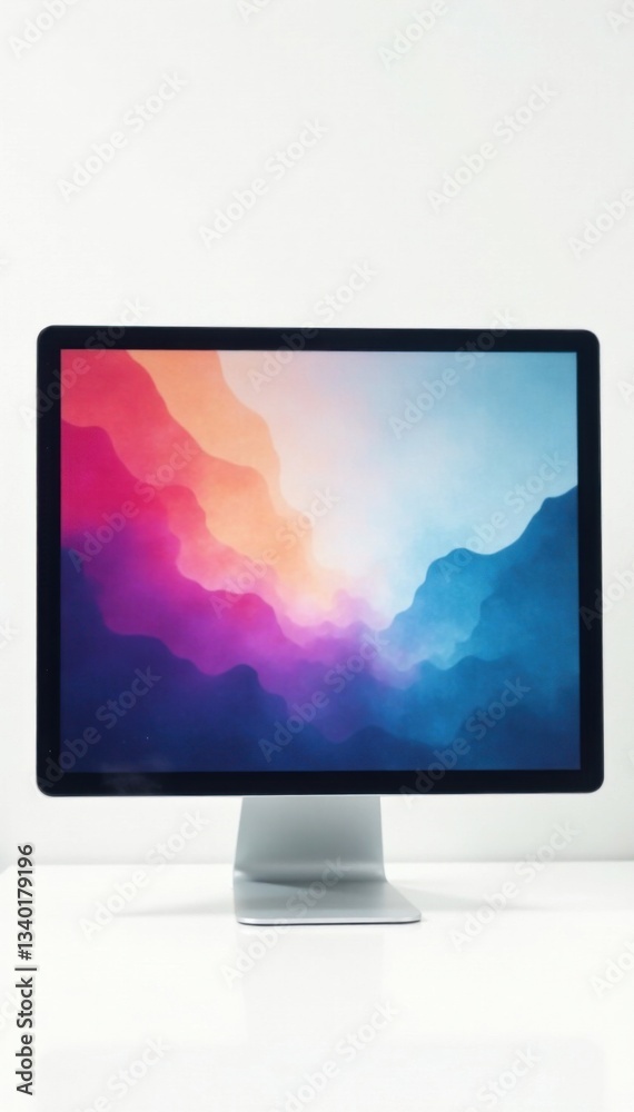Simple computer screen with static white or black background , screen, minimalist Simple computer screen with static white or black background , screen, minimalist