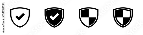 Free Download Shield check mark icon or security shield protection icon with tick symbol - GFXLoad